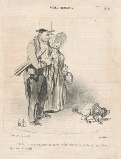 Zawsze ci mówię, z twoim cukrem... autorstwa Honoré Daumier