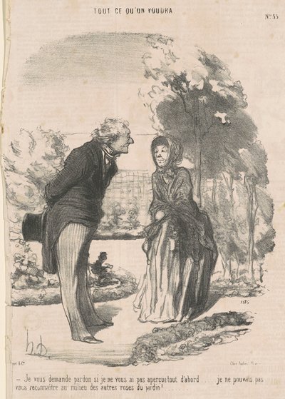 Błagam o wybaczenie, gdybym cię nie widział... autorstwa Honoré Daumier