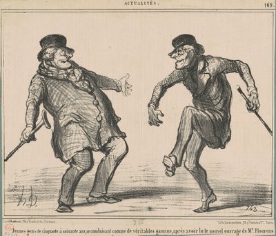 Młodzi ludzie w wieku od pięćdziesięciu do sześćdziesięciu lat... autorstwa Honoré Daumier