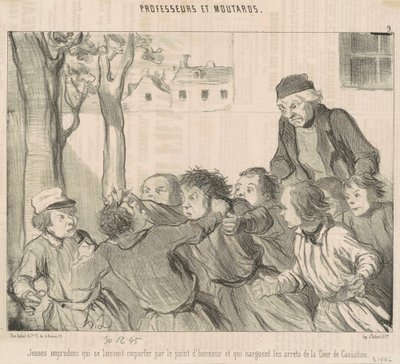 Nierozważni młodzi ludzie, którzy dają się ponieść emocjom... autorstwa Honoré Daumier