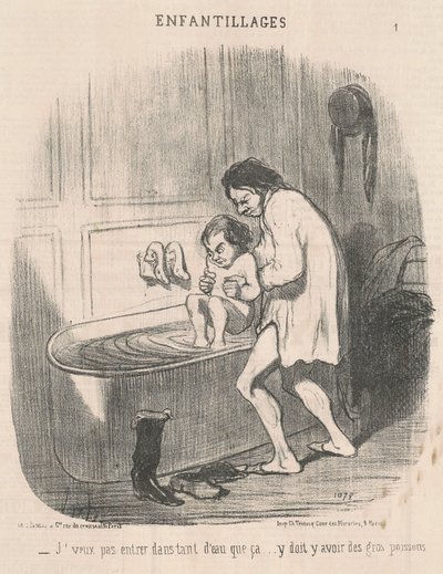 Nie chcę wchodzić do tylu wody... autorstwa Honoré Daumier