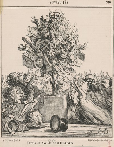 Choinka dla dużych dzieci autorstwa Honoré Daumier