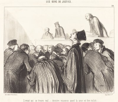 Prawnik, który jest chory autorstwa Honoré Daumier
