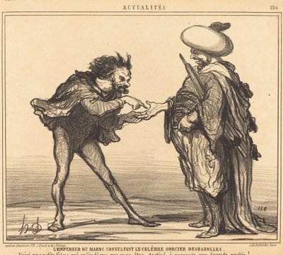 Cesarz Maroka doradzał... Desbarolles autorstwa Honoré Daumier