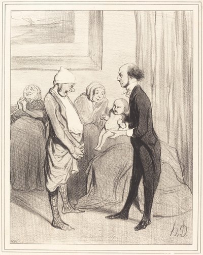 Wejście w życie autorstwa Honoré Daumier