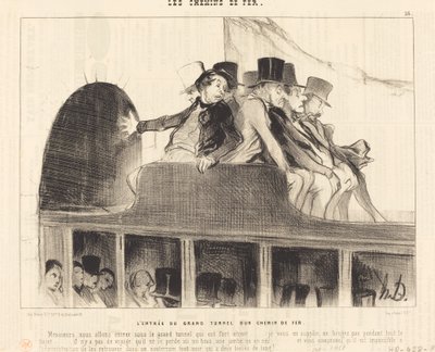 Wejście do Wielkiego Tunelu Kolejowego autorstwa Honoré Daumier