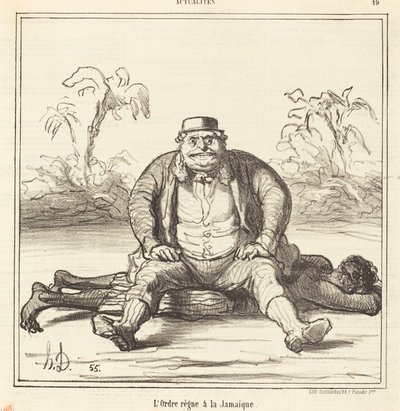 Zakon panuje na Jamajce autorstwa Honoré Daumier