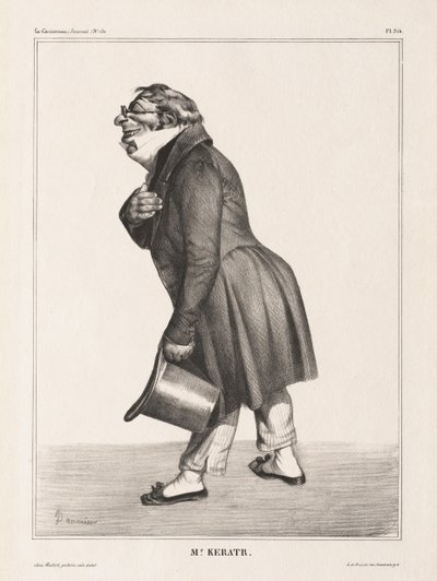 La Caricature, pl. 314, Comte de. Keratry autorstwa Honoré Daumier