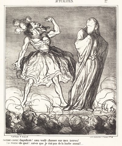 Kobieta z brodą autorstwa Honoré Daumier