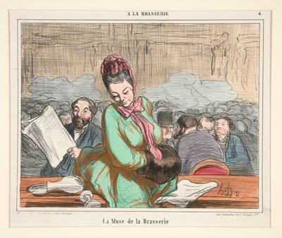 Muza browaru, z A La Brasserie autorstwa Honoré Daumier