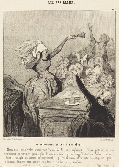 Prezydent krzyczy na cały głos: Panie!... autorstwa Honoré Daumier