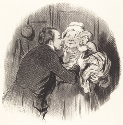 Wizyta u pielęgniarki autorstwa Honoré Daumier