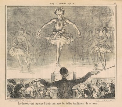 Tancerka, która szczyci się tym, że zachowała... autorstwa Honoré Daumier