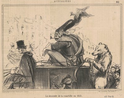 Zejście dworu w 1855 r. autorstwa Honoré Daumier