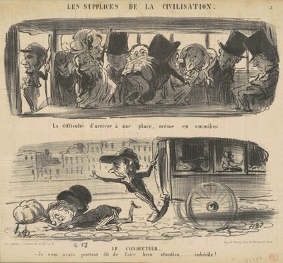 Trudność dotarcia do miejsca autorstwa Honoré Daumier