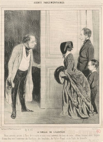 Rodzina wyborcy autorstwa Honoré Daumier