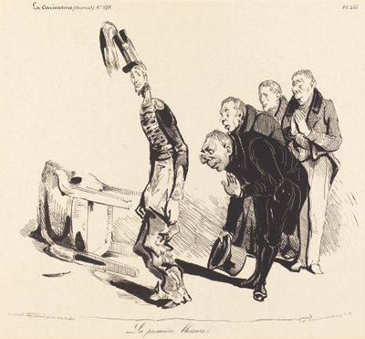 Pierwsza kontuzja autorstwa Honoré Daumier