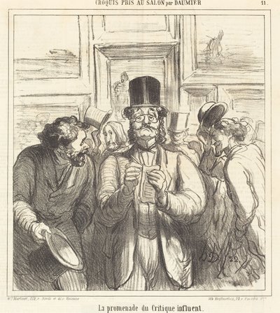 Spacer wpływowego krytyka autorstwa Honoré Daumier