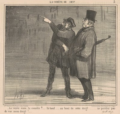 Czy widzisz kometę? ... Tam ... autorstwa Honoré Daumier