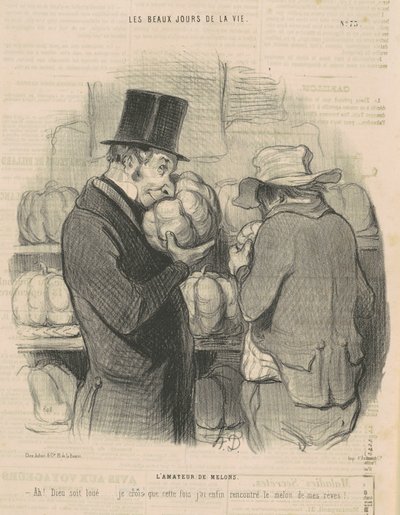 Miłośnik melona autorstwa Honoré Daumier
