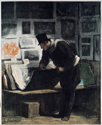 L „amateur d” drukuje Rysunek autorstwa Honore Daumier autorstwa Honoré Daumier