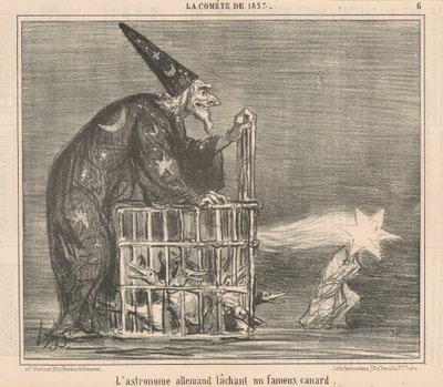 Niemiecki astronom wypuszczający... Kaczkę autorstwa Honoré Daumier