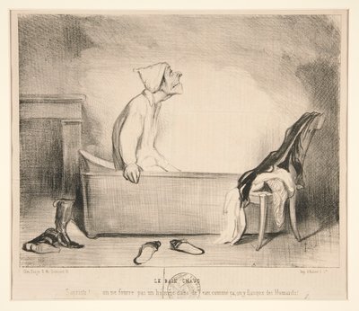 Gorąca kąpiel. cholera jasna! autorstwa Honoré Daumier