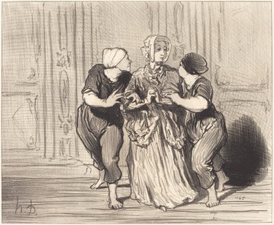 Płeć piękna w szkole pływania autorstwa Honoré Daumier