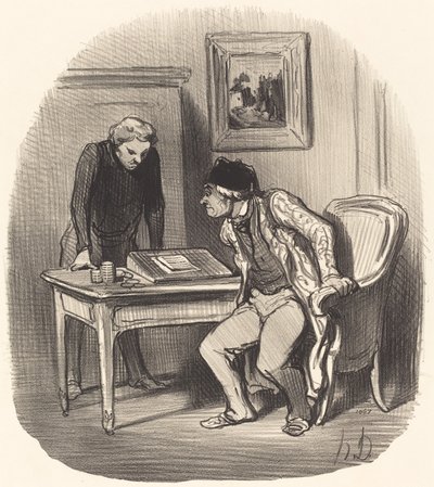 Czy konto jest prawidłowe?... autorstwa Honoré Daumier