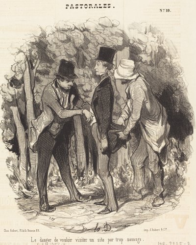 Niebezpieczeństwo… odwiedzenia strony, która jest zbyt dzika autorstwa Honoré Daumier