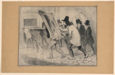 Ostatni dzień odbioru obrazów z Charivari autorstwa Honoré Daumier