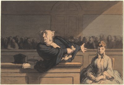 Obrońca (doradca obrony) autorstwa Honoré Daumier