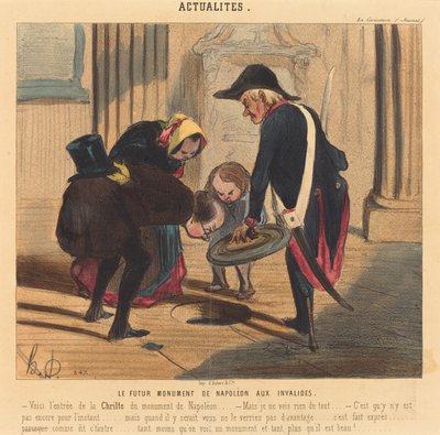 Przyszły pomnik Napoleona u Inwalidów autorstwa Honoré Daumier