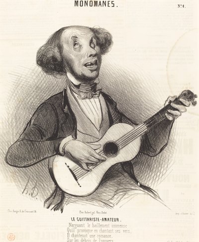 Gitarzysta-amator autorstwa Honoré Daumier