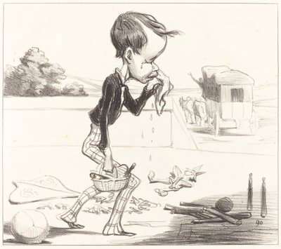 Młody Estancelin wraca do klasy! autorstwa Honoré Daumier