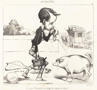 Młody Estancelin wraca do klasy! autorstwa Honoré Daumier