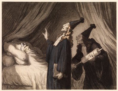 Wyimaginowany chory autorstwa Honoré Daumier