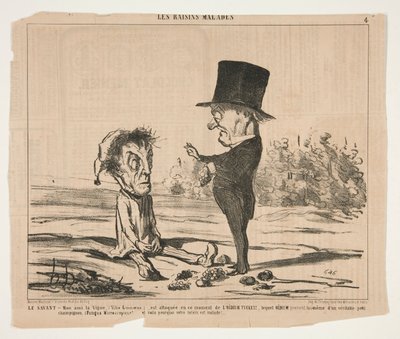 Uczony — Mój przyjaciel Vine (Vitis Linnaeus.) jest w tej chwili atakowany autorstwa Honoré Daumier