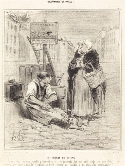Strzyżyciel psów autorstwa Honoré Daumier