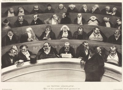 Legislacyjny brzuch autorstwa Honoré Daumier