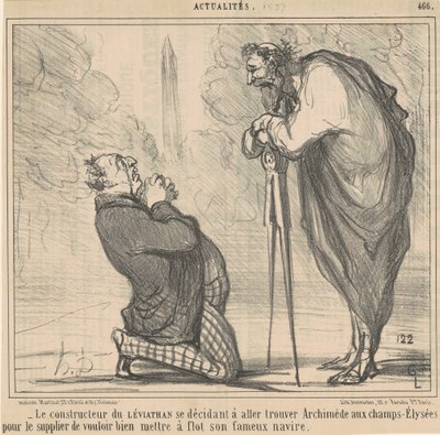 Budowniczy Lewiatana decydując... autorstwa Honoré Daumier