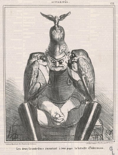 Dwaj wielcy książęta opowiadają ... Inkermann autorstwa Honoré Daumier