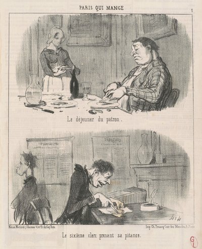 Obiad szefa szóstego urzędnika... autorstwa Honoré Daumier