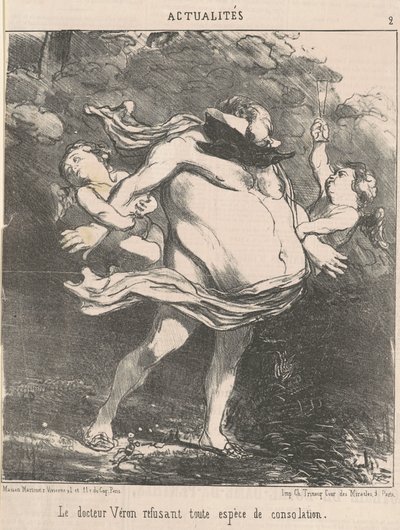 Doktor Véron odmawia… pocieszenia autorstwa Honoré Daumier