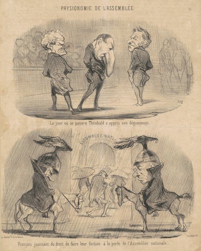 Dzień, w którym... Théobald dowiedział się o swoim odgumowaniu autorstwa Honoré Daumier