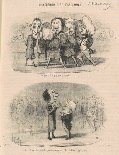 Dzień, w którym są wiadomości autorstwa Honoré Daumier