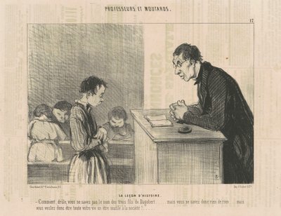 Lekcja historii autorstwa Honoré Daumier