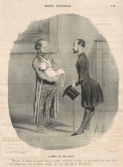 Mąż Niebieskiej Pończochy... autorstwa Honoré Daumier