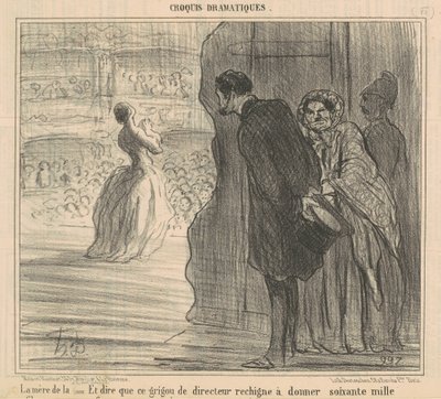 Matka piosenkarza autorstwa Honoré Daumier