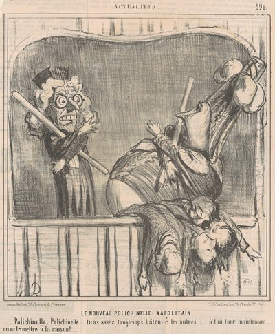 Nowa lalka neapolitańska autorstwa Honoré Daumier